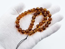 Certified Islamic amber rosary 33 amber Natural Amber Misbaha Tasbeeh pressed