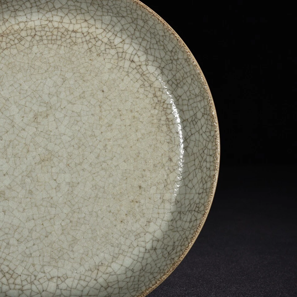 7,4" China antiga canção dinastia ru forno porcelana céu esmalte ciano lce placa de rachadura - Imagem 3 de 4