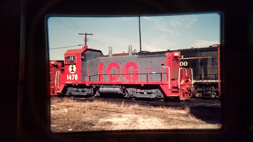 XSF01 35MM Train Slide ENGINE LOCOMOTIVE RR ICG 1470 JACKSON MS FEB 7 ...