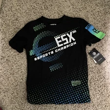 Limited ESX 360 Sports Champion Sports Black Tshirt Boys 18 Not Sold In Stores