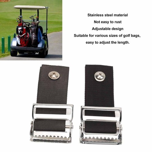 Universal Golf Bag Strap Replacement Adjustable Shoulder Strap with Buckle 2PCS - Picture 3 of 7