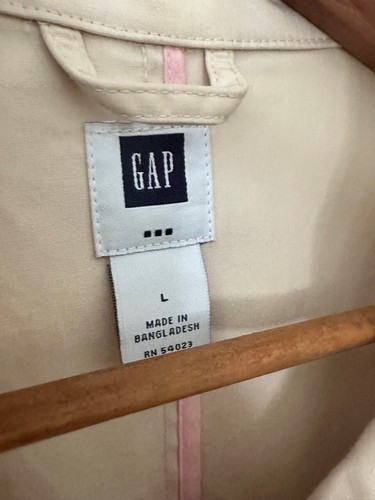 GAP Jacke Damen Größe Large beige Trench Knopfleiste Langarm Taschen Rückenschlitz - Bild 3 von 17