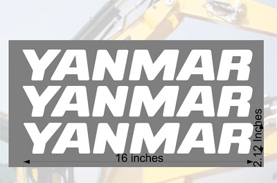 Set of 3 Yanmar Decals Graphics Choose your size and color | eBay