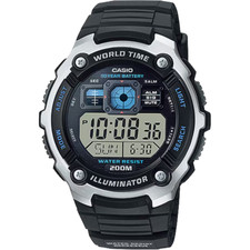 Casio AE-2000W-1AV Digital Watch WR200 World Time Alarm Chrono Illuminator NEW