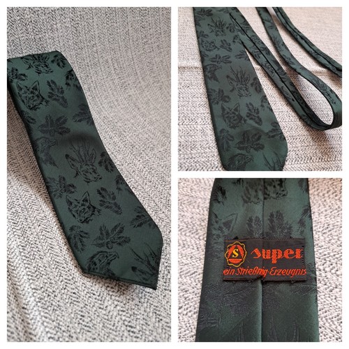 Wein Striessnig Erzeugnis Fox Deer Eagle Pattern Jacquard Tie Hunting Vintage - Picture 19 of 19