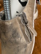 DIESEL NEW DESIGNER LUXURY PLATFORMS LADIES SNEAKERS ZIPPED SIZE 39 STUNNING