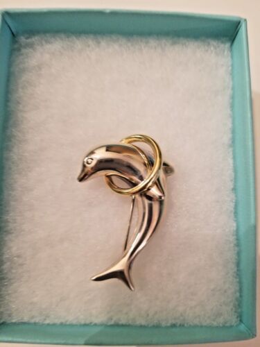 ティファニー TIFFANY&Co. イルカ コンビ ブローチ 925 K 純正買い www