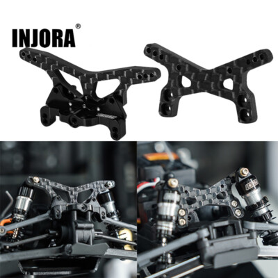 INJORA Carbon Front Rear Shock Towers with Mount for 1/24 Buggy Losi Micro-B