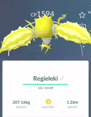   Shiny Regieleki   -  P T C - 80k stardust  - Description