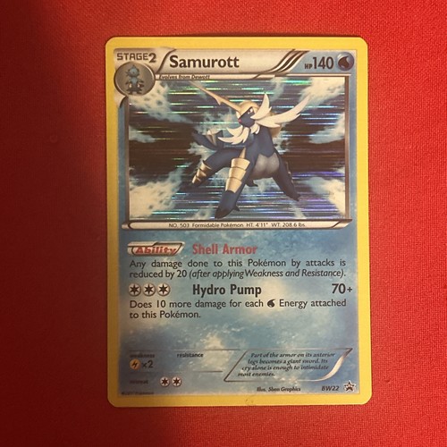 RARE POTENTIAL PSA 8! 2011 POKEMON Samurott BW22 Black Star Promo Holo Rare