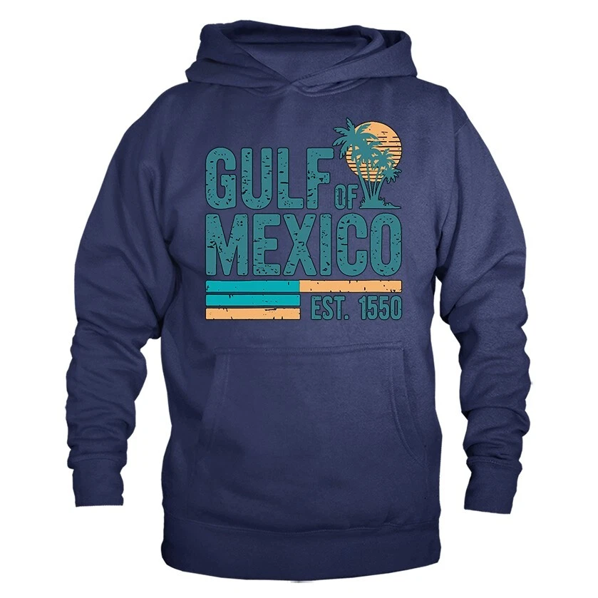 Gulf of Mexico Golfo de mexico Est 1550 Retro Vintage Beach Hoodie