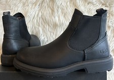 UGG BILTMORE CHELSEA BLACK LEATHER WATERPROOF BOOTS MEN SIZE 13