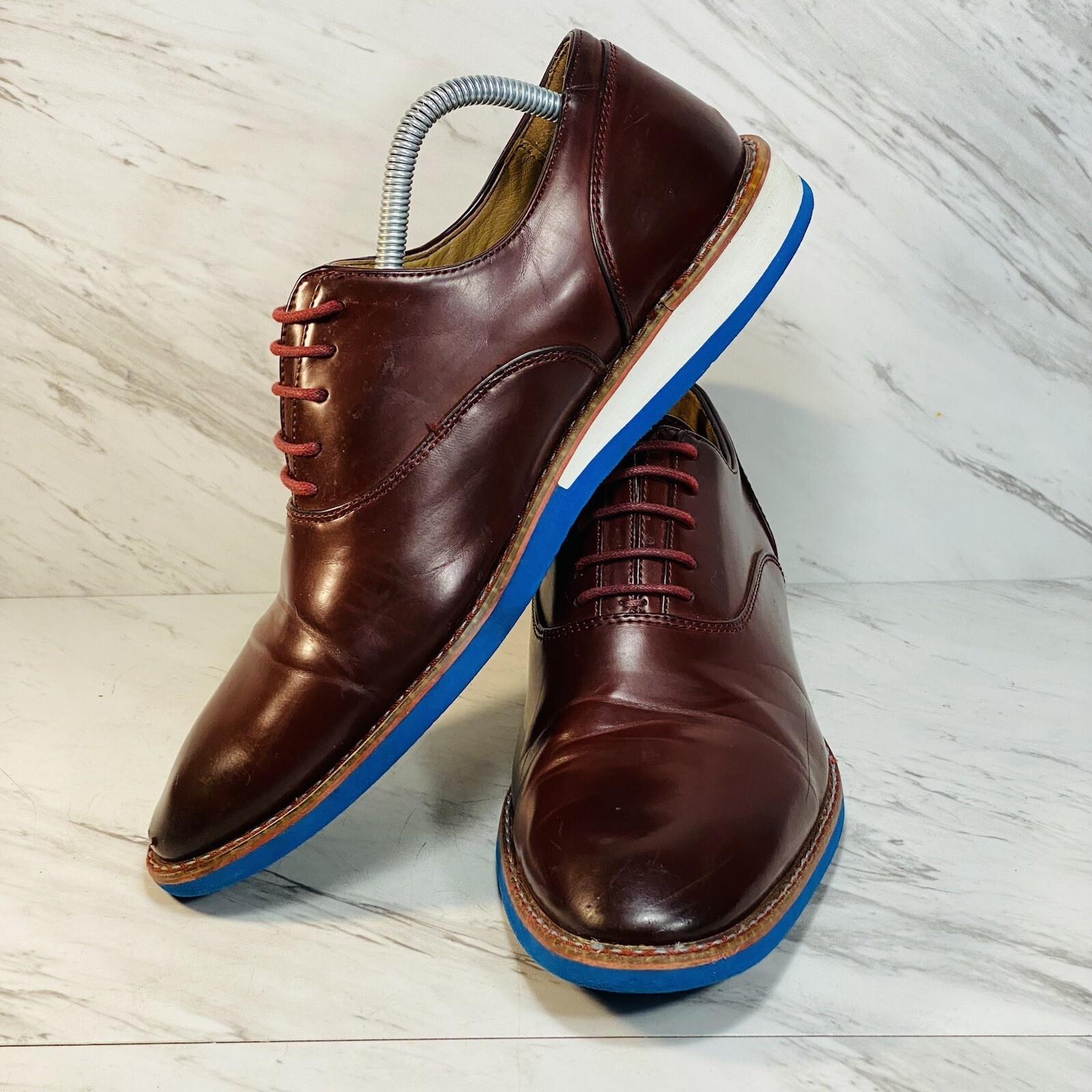 SAOLA Scarpa Tayno "Walton" marrone vegan pelle suola a contrasto casual elegante comoda taglia 10