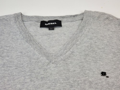 Diesel Para Hombre M K-Bentilogo Prendas de Tejido Ligero Mangas Largas Cuello en V Suéter Nuevo con Etiquetas - Imagen 4 de 10
