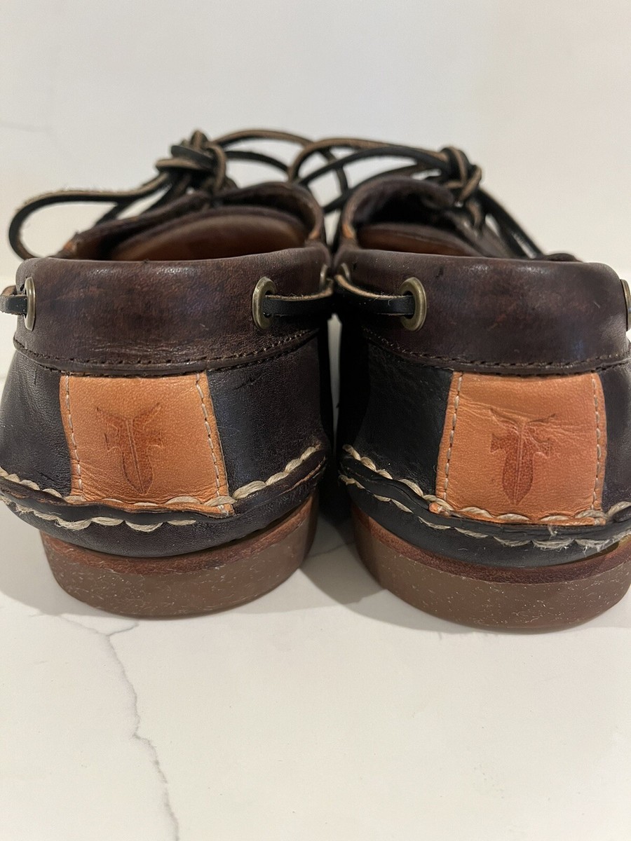 FRYE Mens Dark Brown Leather Sully Boat Loafer- Size 12 | eBay display picture 3