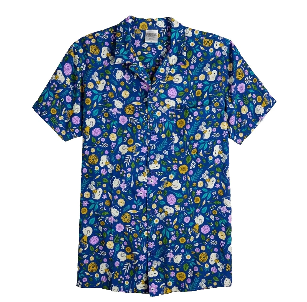 Peanuts Regular Regular Size Casual Button-Down Shirts for Men