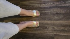 AZALEA WANG BEATRIX-GOLD BLOCK SANDAL