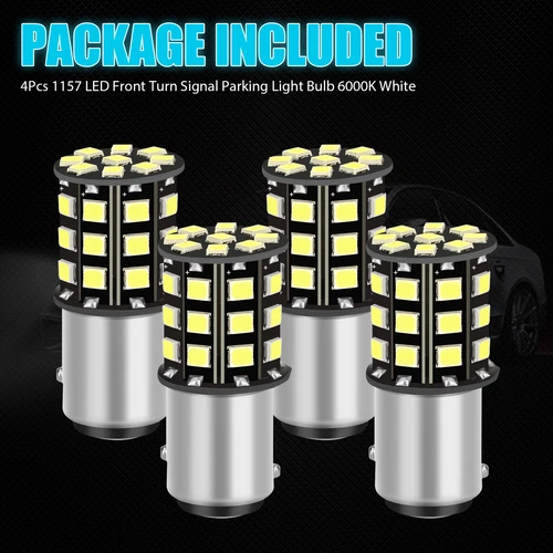 4x 1157 33-SMD LED Tail Brake Stop Reverse Parking Turn Signal Light Bulbs White - Picture 9 of 9