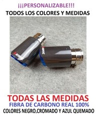 Akrapovic coche tubo de escape cola TODAS LAS MEDIDAS CARBONO REAL MATE Y BRILLO