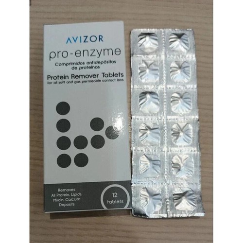 6 Boxen Avizor PRO-ENZYM Proteinentferner Tabletten 12er Kontaktlinsen weich - Bild 3 von 5