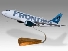 Airbus A319 Frontier Ozzy Orca Whale Desk Wood Airplane Model Large Scale 1/100
