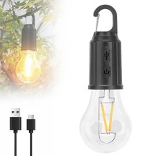 USB Rechargeable Hanging Bulb Light Outdoor Camp Waterproof LED Emergency Lamp