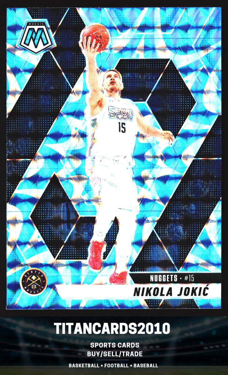 Nikola Jokic 2024-25 Panini Mosaic Blue Reactive Prizm Denver