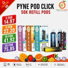 PYNE Pod Click 50000 Refill Pods - 20mg - 50K Puffs Replacement Prefilled Pods