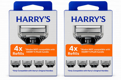 (2 Pack) Harry's Men's Razor Blade Refills, 5 Blade Razor Blade Cartridges, 4 pk