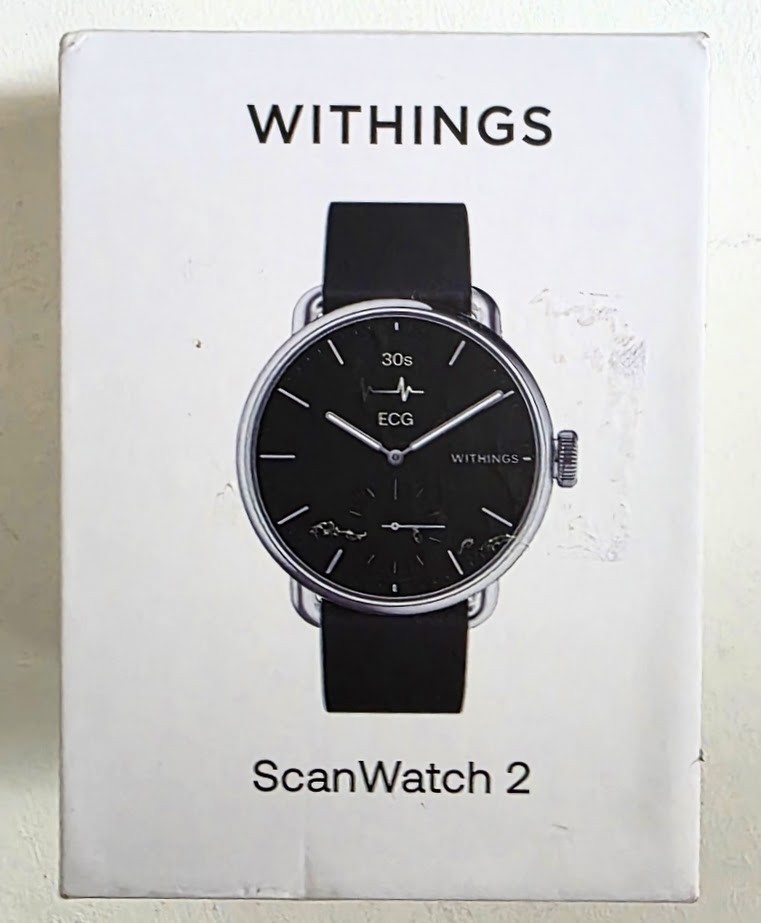 Withings ScanWatch 2 42mm Black Hybrid Smartwatch ECG Temp SpO2 - 30 Day Battery