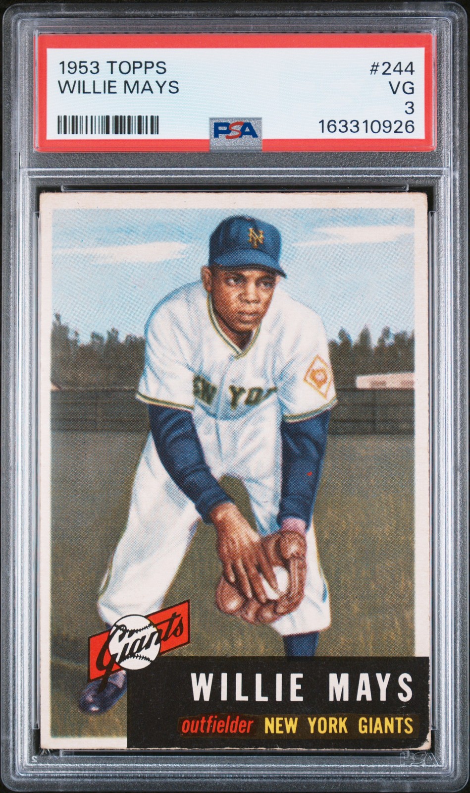 1953 TOPPS #244 WILLIE MAYS PSA 3