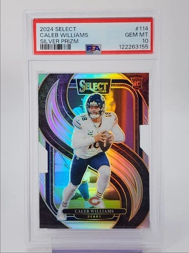 CALEB WILLIAMS 2024 SELECT PREMIER LEVEL ROOKIE SILVER DC RC PSA 10 Q0004