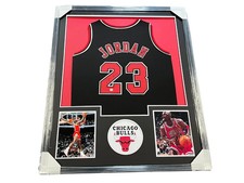 Michael Jordan Autographed Framed Chicago Bulls Jersey – 34x42 Display