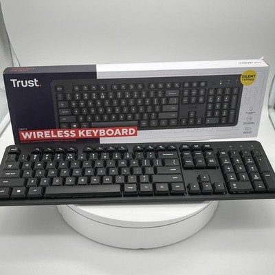 Trust ODY II   Kabellose Full-Size Tastatur mit Silent-Tasten (QWERTZ)