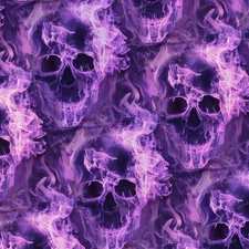 Purple Flame Skulls - 18"x46" Hydrographic Film Hydro Dipping