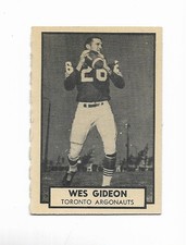 1962 Topps CFL:#133 Wes Gideon,Argonauts