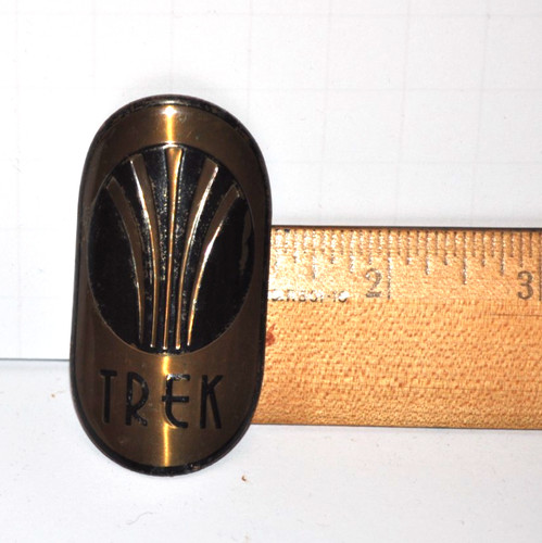 Vintage Oval "TREK" Bicycle Head badges 1980s measures 2 1/2" x 1  1/4"