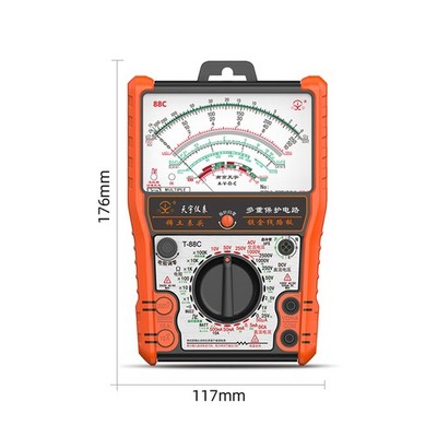 1-2500V Pointer Multimeter Volt-Ammeter Voltage Direct Current Current Triode
