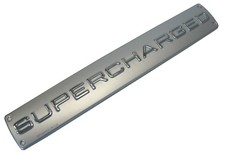 Silver & Chrome Supercharged Badge for Range Rover L322 V8 new