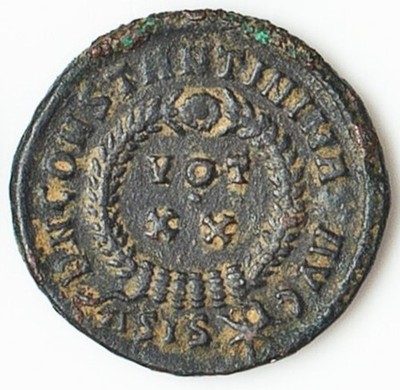 321AD Constantine I Great & VOT XX Wreath RIC 174 Old Ancient Roman Coin D484