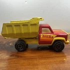 Vintage Tonka Dump Truck Red And Yellow 7.5” Long