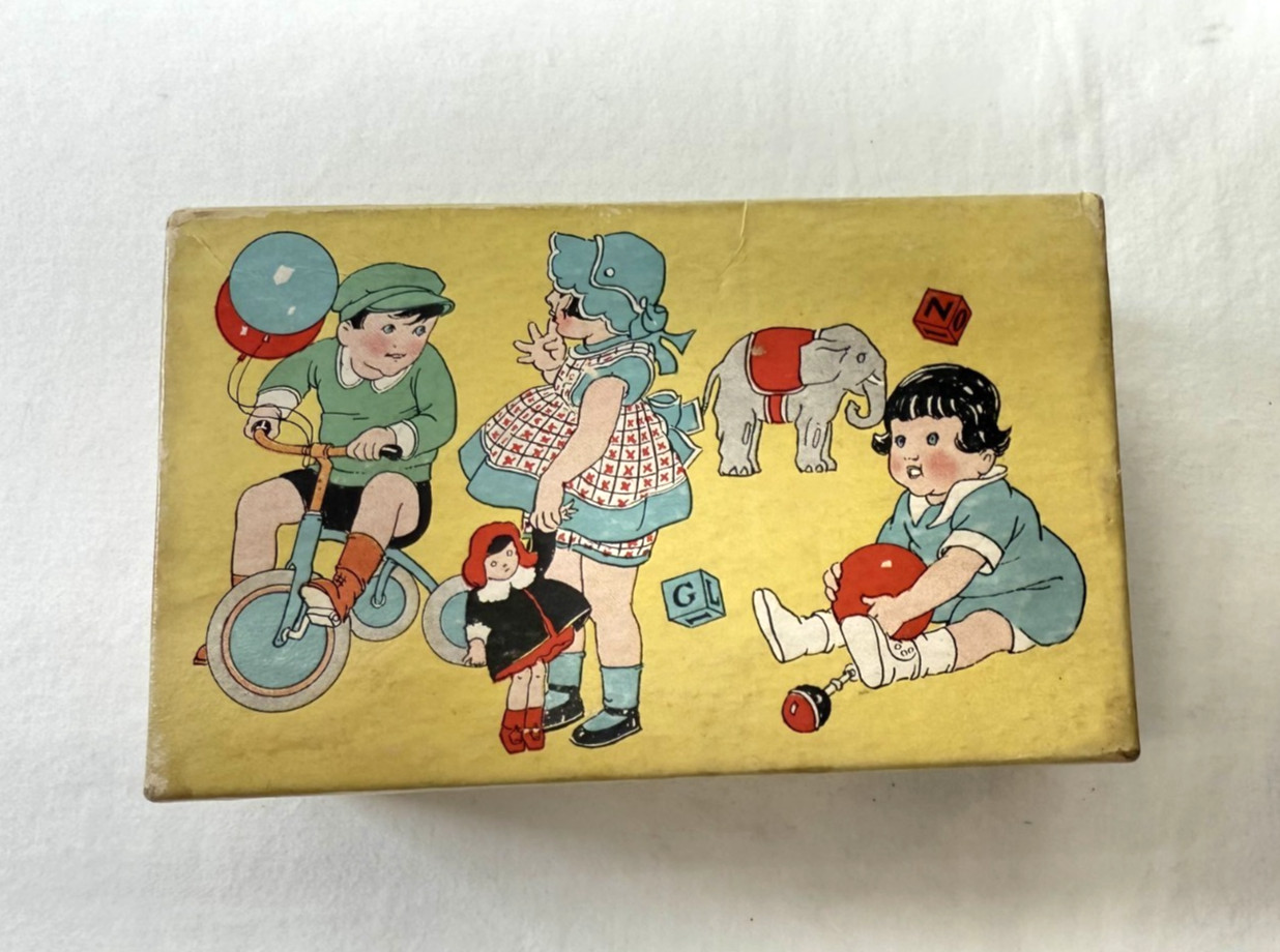 Vintage 1940s Morgan Company Baby Shoe Box Original Storage Box (Empty)