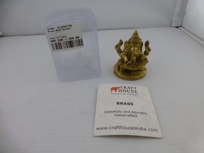 Craft House Brass Ganesha Sculpture Lord Ganesh Hindu God Figurine India D2