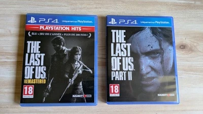Lot PS4 The Last of Us remastered et Part II - PlayStation 4 - très bon état - Photo 1/4