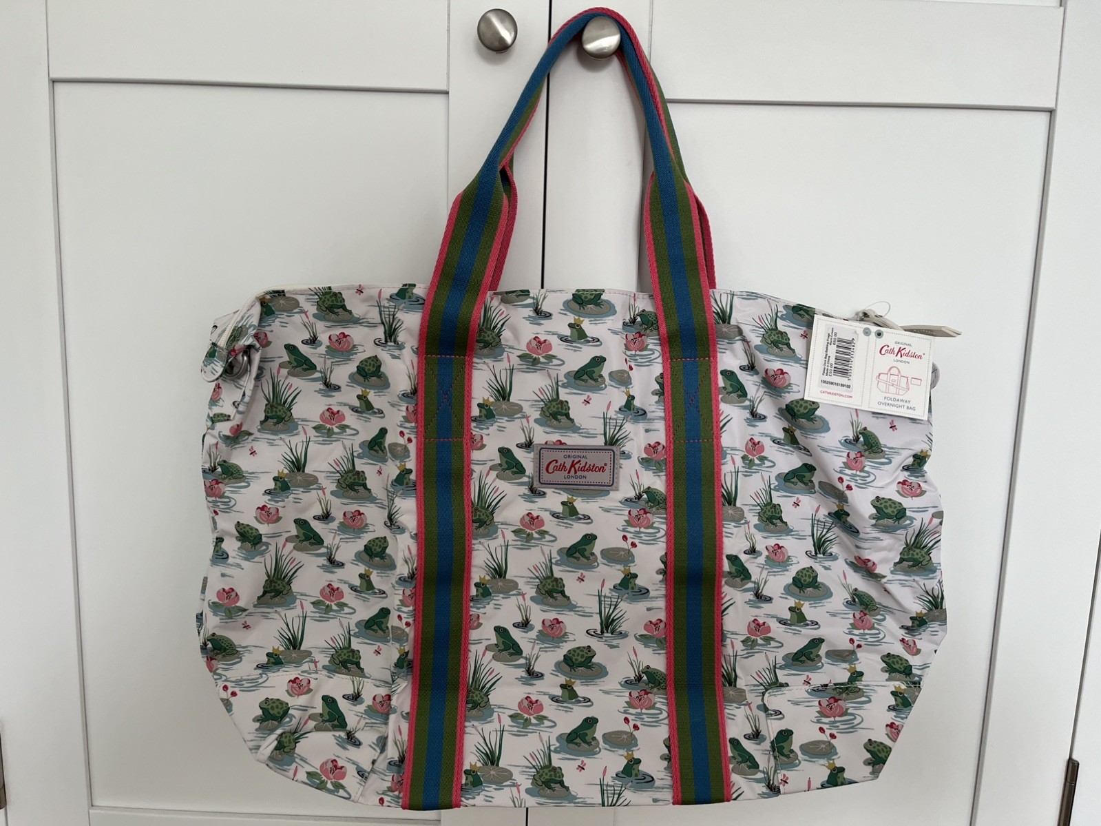Cath Kidston Frog Print Foldaway Packable Overnight / Weekend Bag - BNWT (Rare)