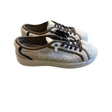 Hey Dude Wendy Rise Sherpa Cream Leopard Print Platform Sneakers Womens 8 NWT