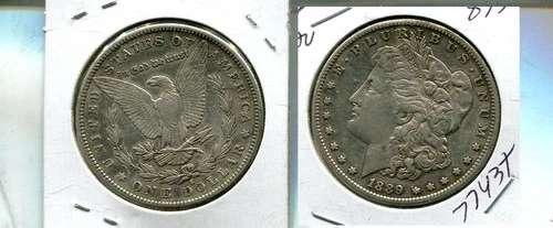 1889 S MORGAN SILVER DOLLAR XF AU 7743T