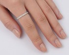 Channel Set Eternity Band 2mm CZ Stackable Bridal Ring Guard .925 Silver Size 9 — photo 9