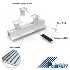 Kit montaggio 6 Moduli x tetto pannelli sandwich escluso binario