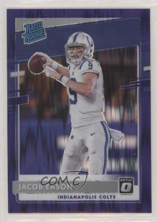 2020 Donruss Optic Rated Rookies Purple Shock Prizm Jacob Eason Rookie RC o8g